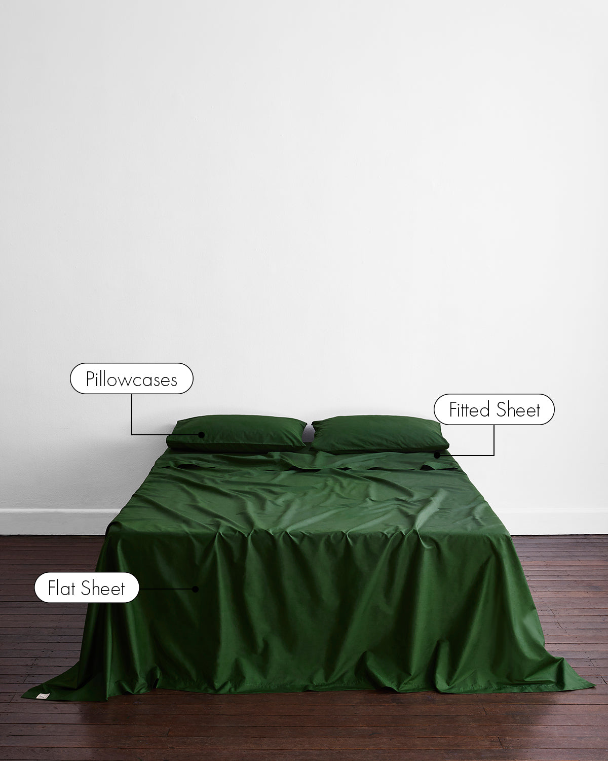 Moss Organic Cotton Percale Sheet Set - Image 2