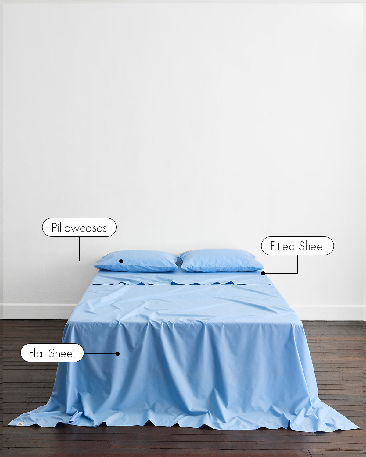 Sky Organic Cotton Percale Sheet Set - Image 2