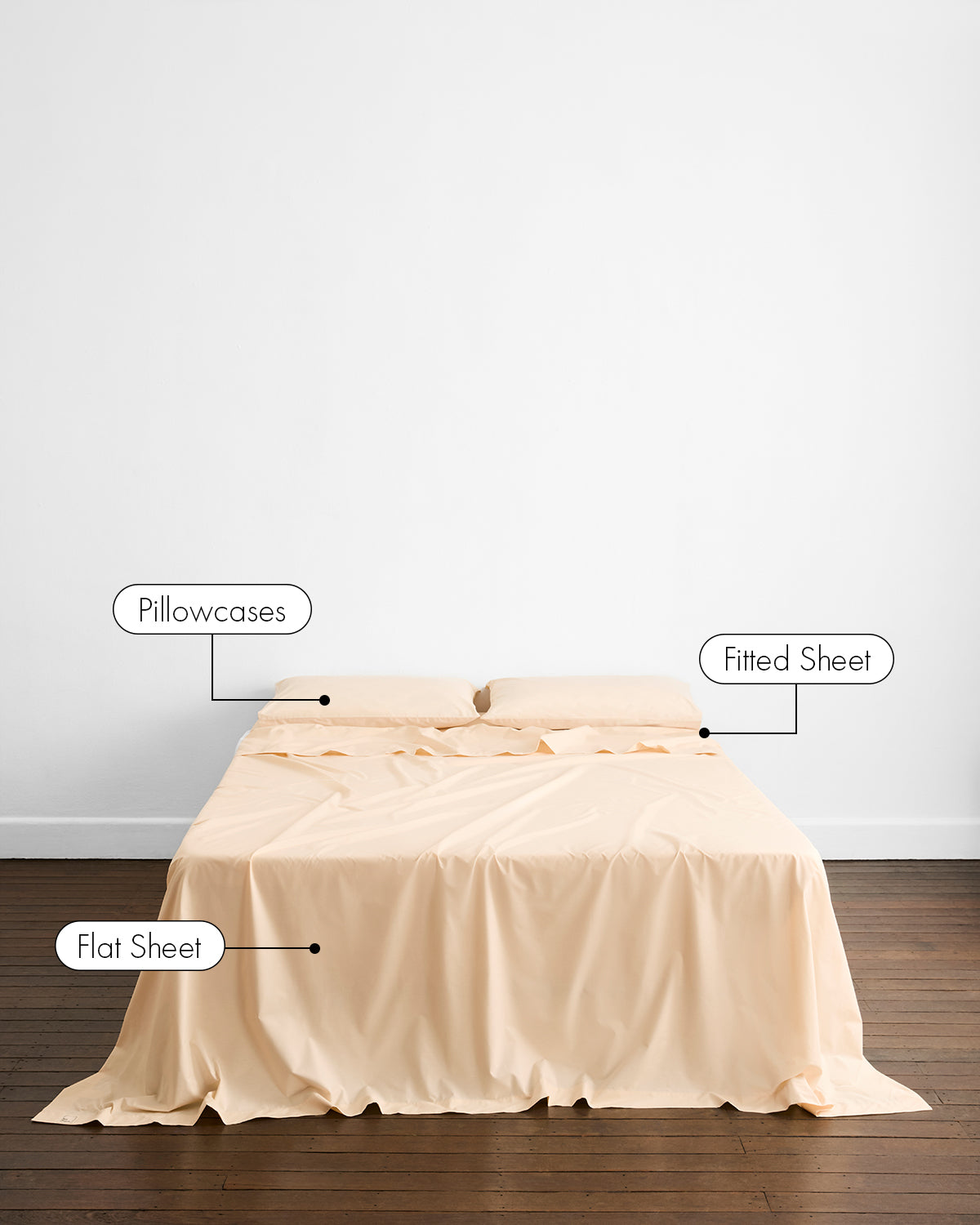 Vanilla Organic Cotton Percale Sheet Set - Image 2