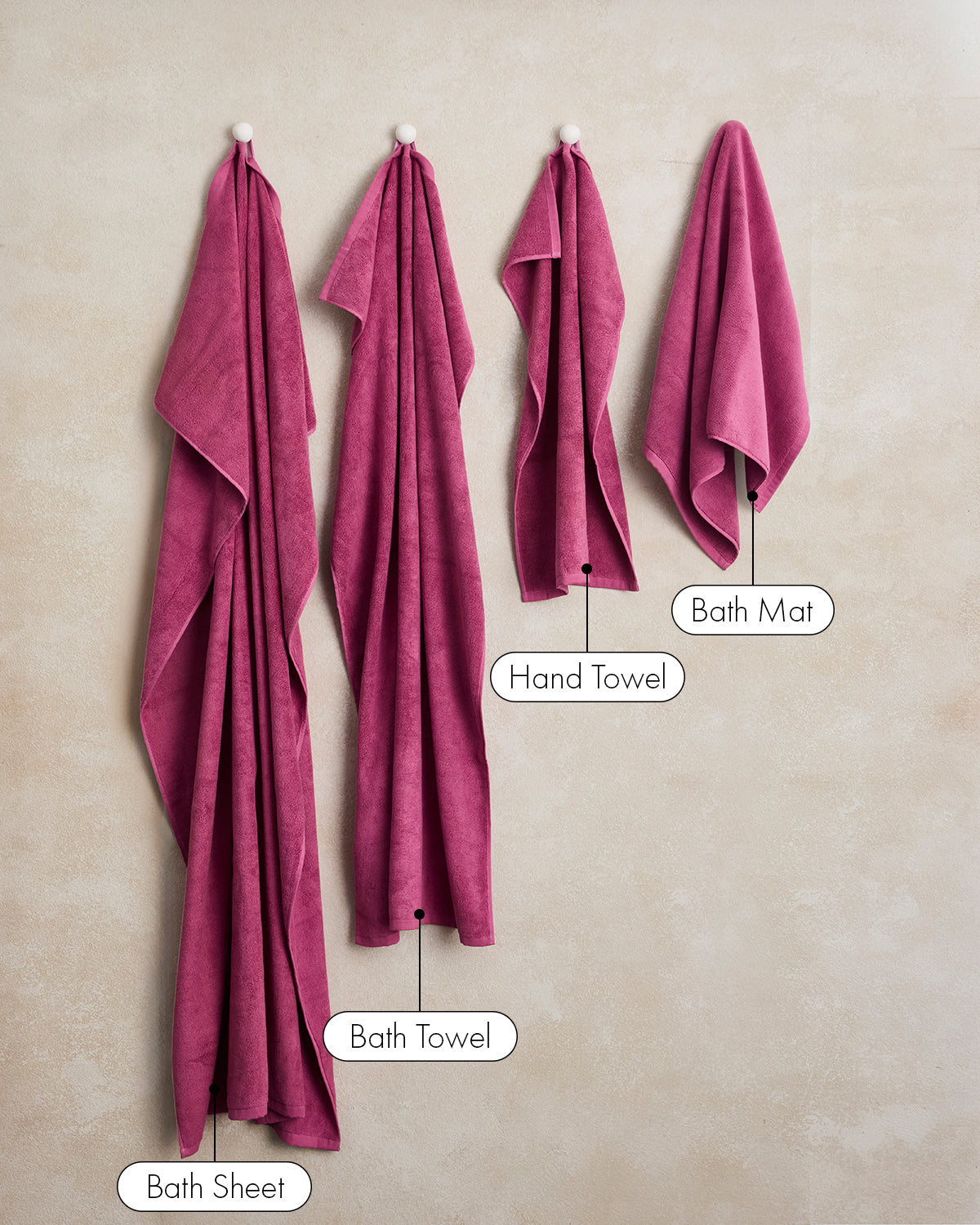 Berry Cotton Terry Hand Towel - Image 5
