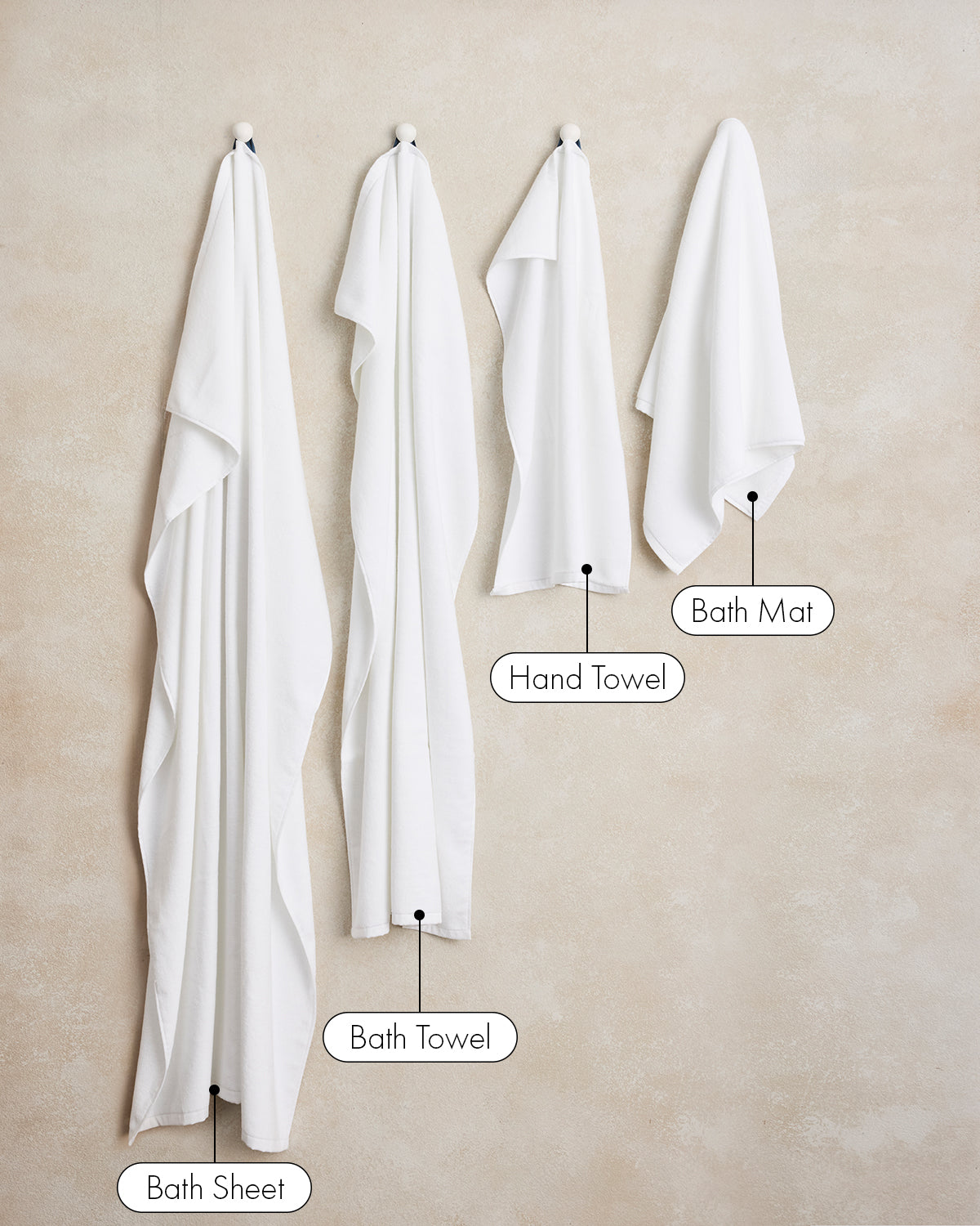 Crisp White Cotton Terry Hand Towels (Set of Two) - Image 5