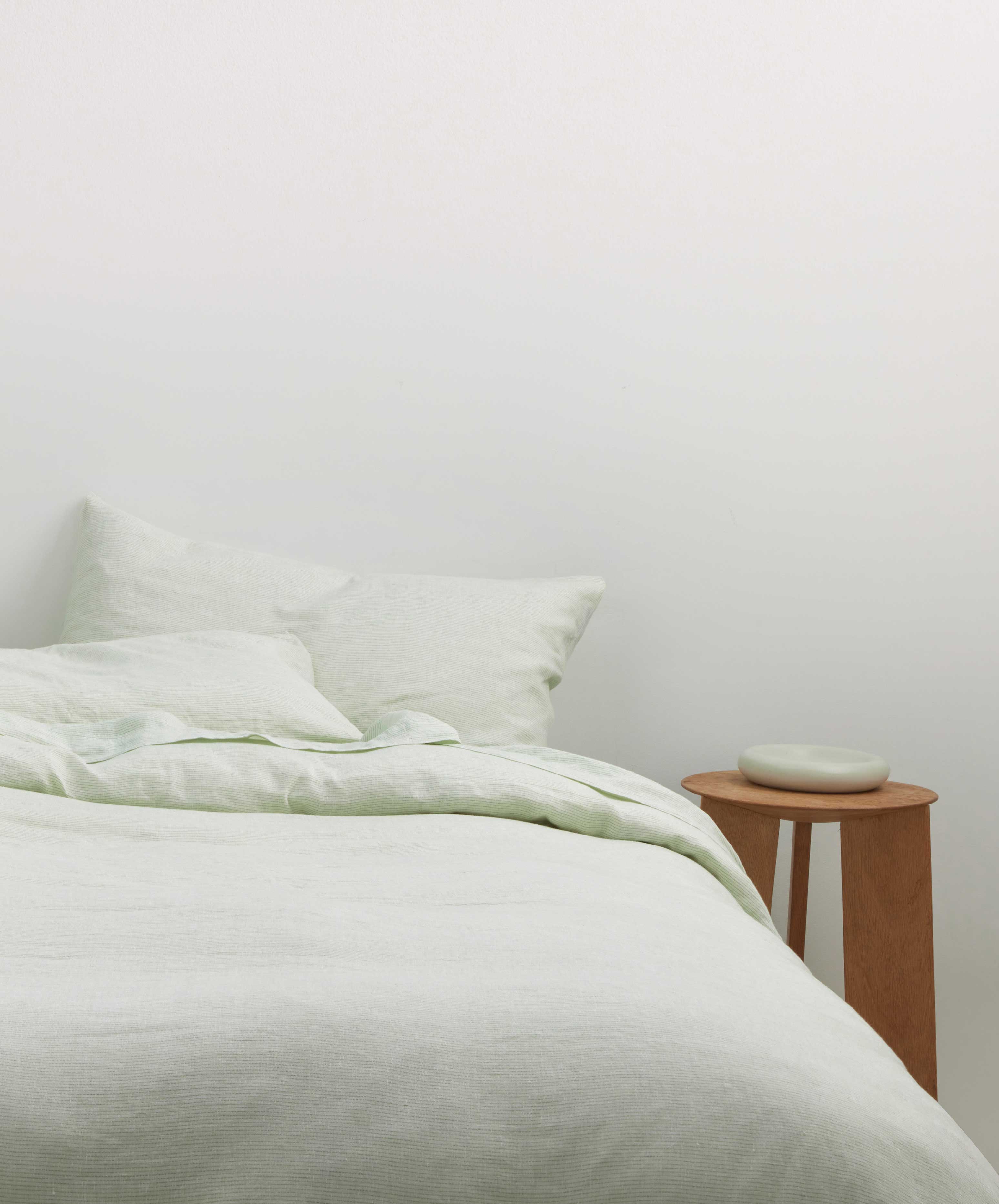 Linen Fitted Sheet - Fern Stripe - Image 4