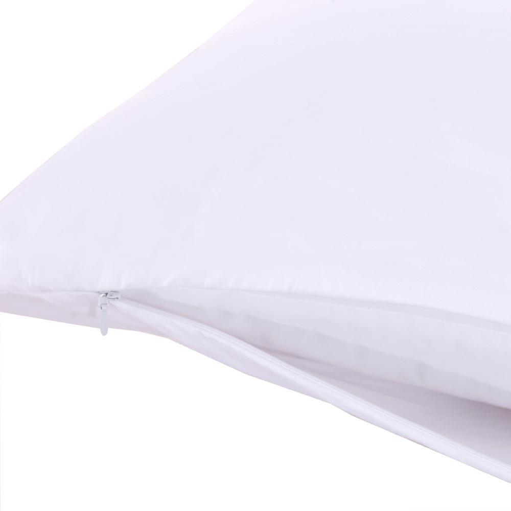 Luxury Zipper Pillowcase & Protector 600 Thread Count 100% Cotton (Pair) - Image 2