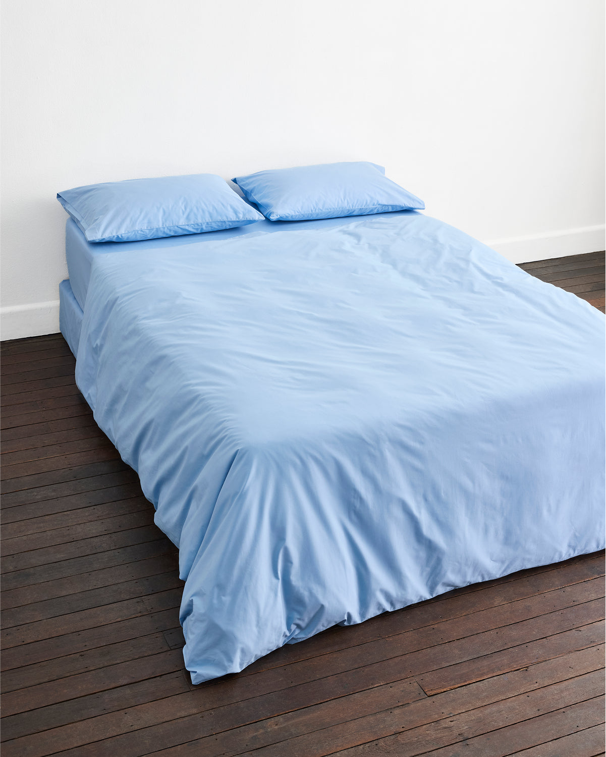 Sky Organic Cotton Percale Duvet Cover - Image 3