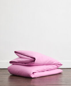 Bubblegum Organic Cotton Percale Duvet Cover