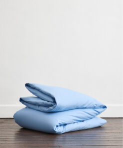 Sky Organic Cotton Percale Duvet Cover