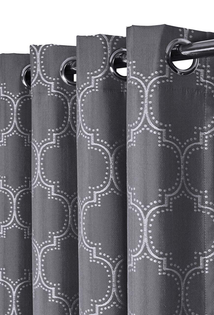 100% Blackout Curtain Panels Alana - Woven Jacquard Triple Pass Thermal Insulated (Set of 2 Panels) - Image 4