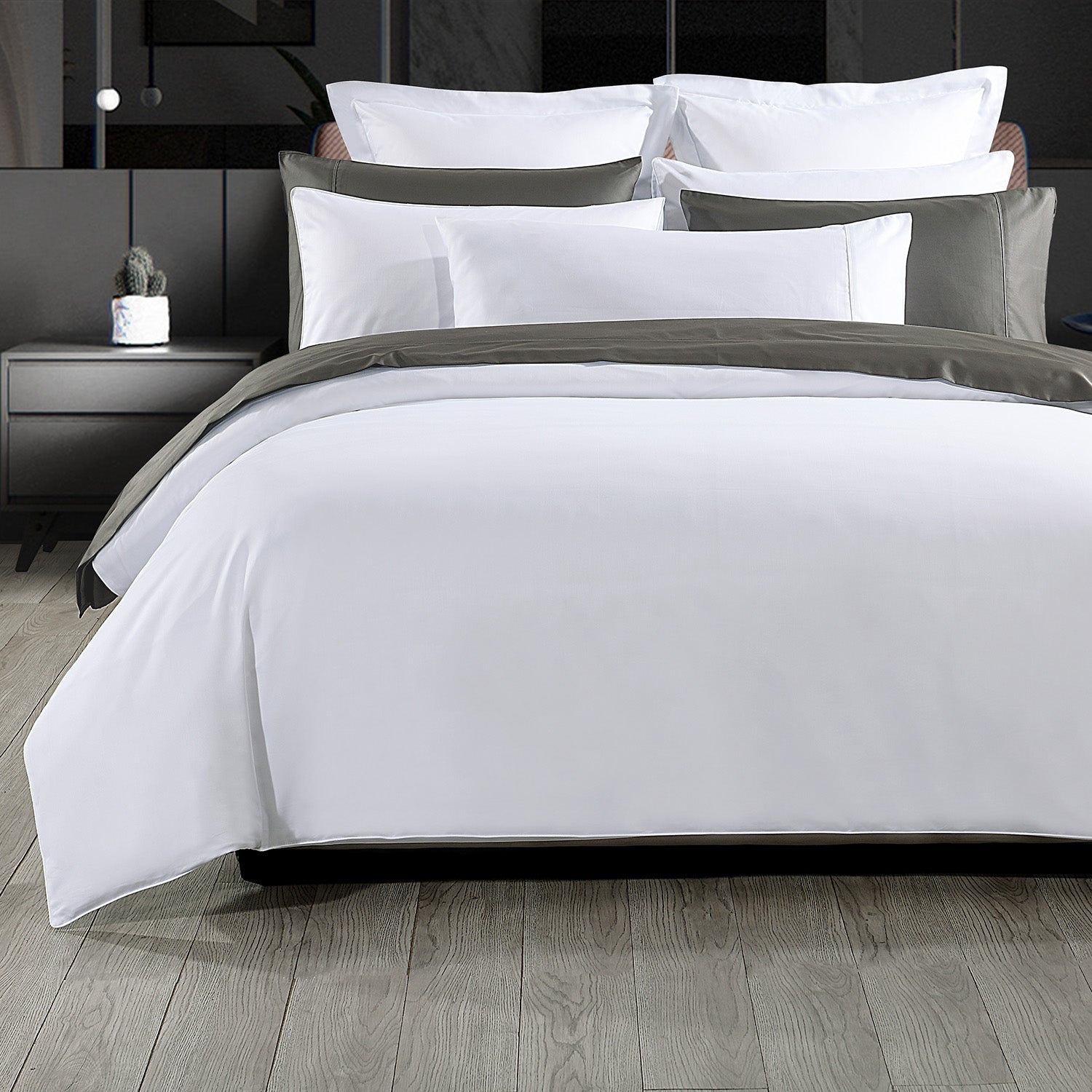 Cool & Crisp Percale Cotton Duvet Cover Set - USA