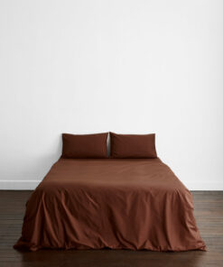 Espresso Organic Cotton Percale Bedding Set