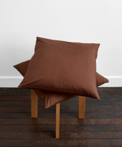 Espresso Organic Cotton Percale European Pillowcases (Set of Two)