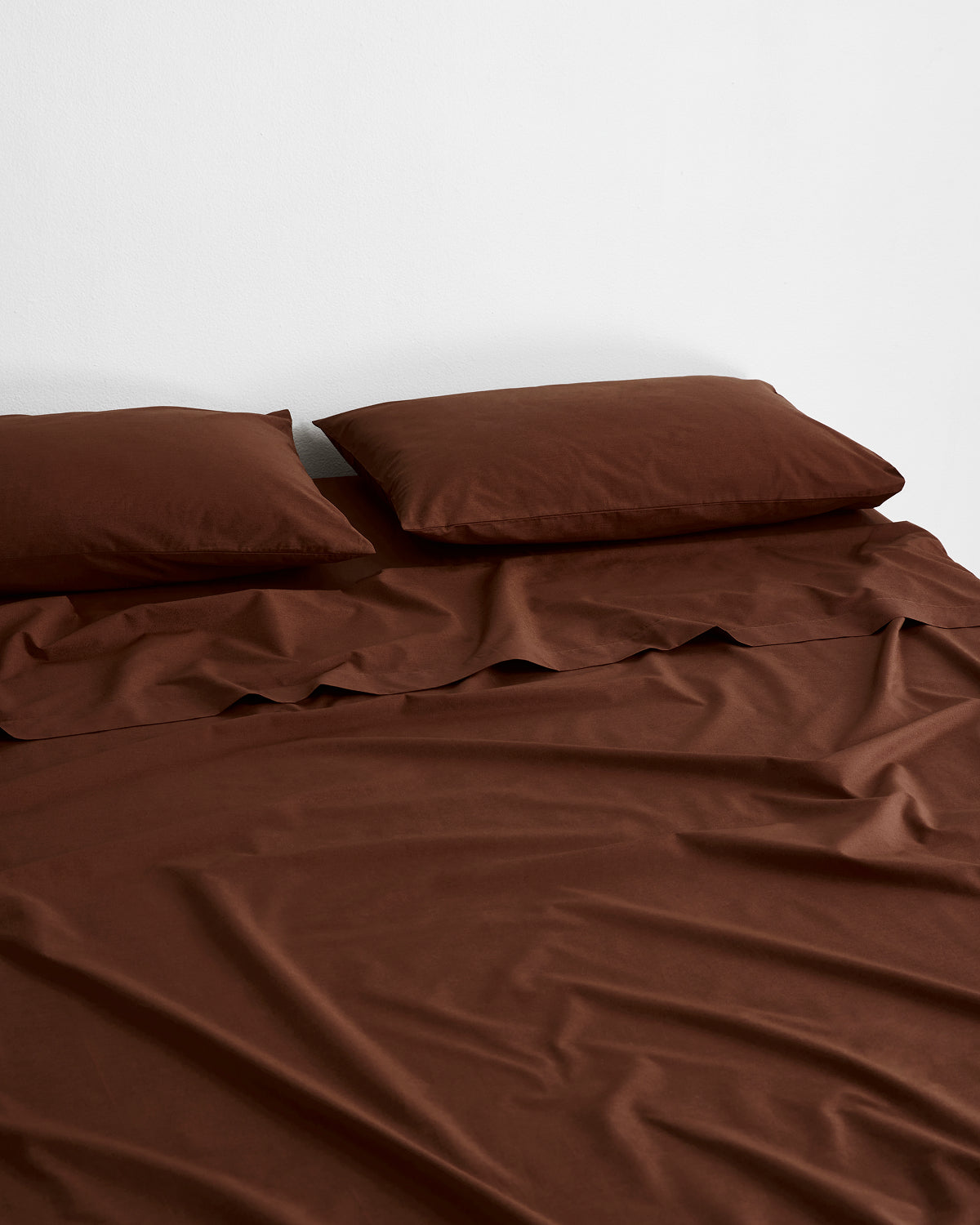 Espresso Organic Cotton Percale Flat Sheet - Image 4