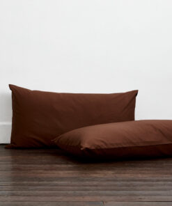 Espresso Organic Cotton Percale King Pillowcases (Set of Two)