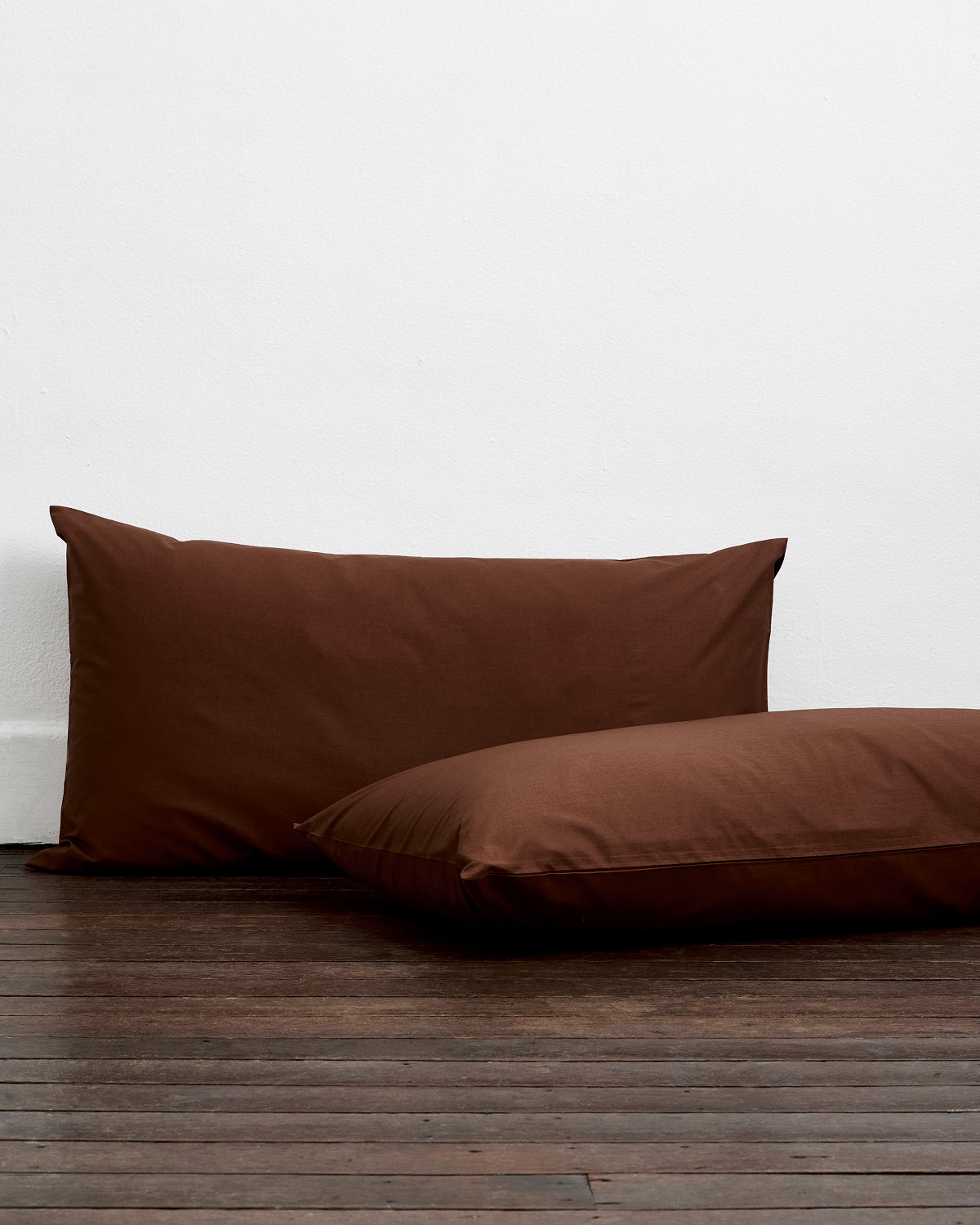 Espresso Organic Cotton Percale King Pillowcases (Set of Two)