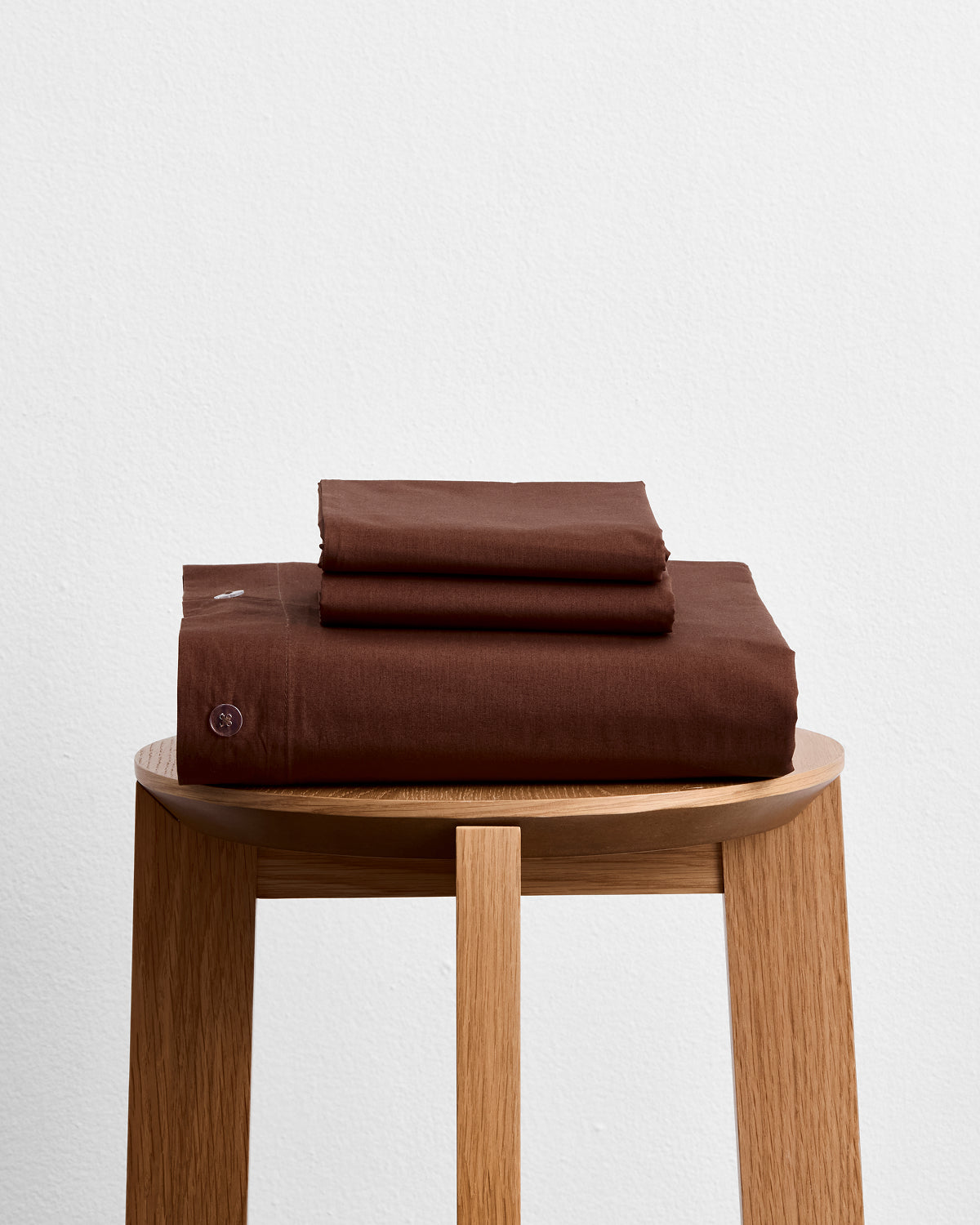 Espresso Organic Cotton Percale Duvet Cover Set