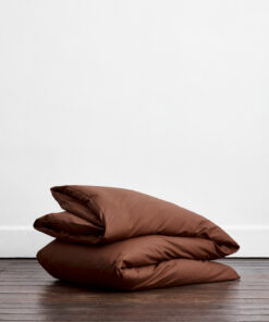 Espresso Organic Cotton Percale Duvet Cover