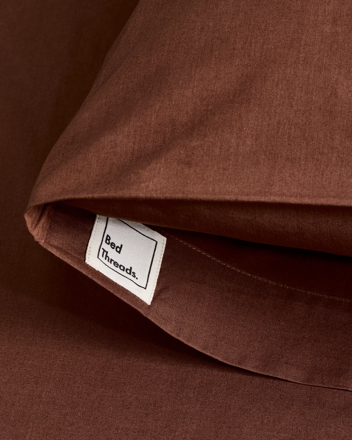 Espresso Organic Cotton Percale Pillowcases (Set of Two) - Image 2