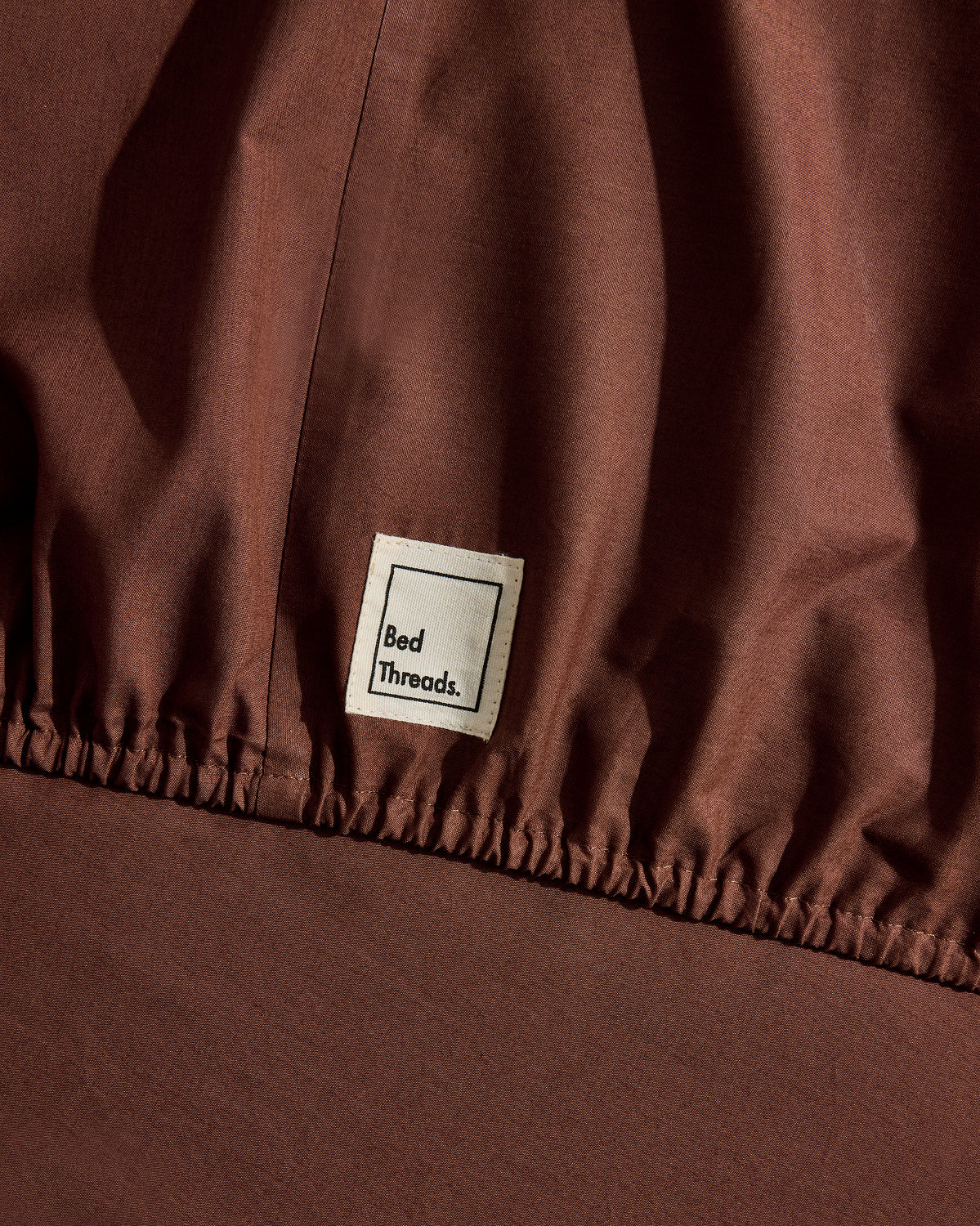 Espresso Organic Cotton Percale Fitted Sheet Set - Image 3