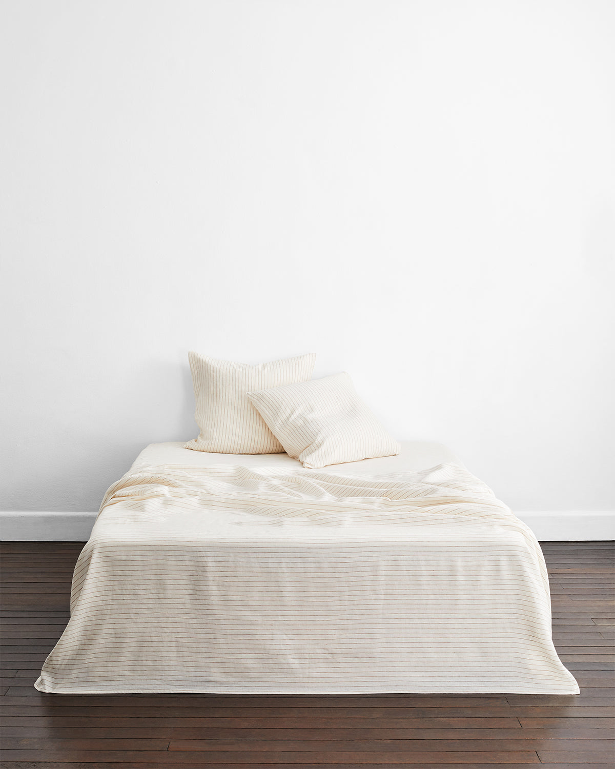 Rust Stripe 100% French Flax Linen European Pillowcases (Set of Two) - Image 3