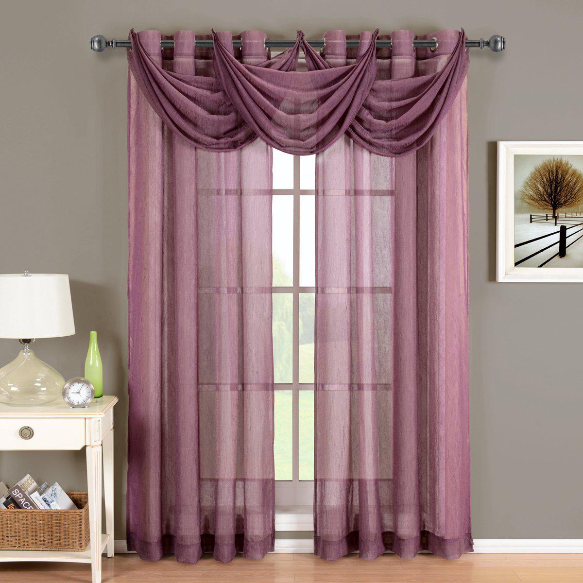Abri Grommet Crushed Sheer Curtain Panel (Single) - Image 2