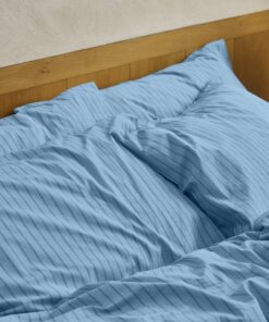 Pale Blue Favorite Shirt Stripe Cotton Pillowcases (Pair)