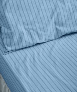 Pale Blue Favorite Shirt Stripe Cotton Fitted Sheet