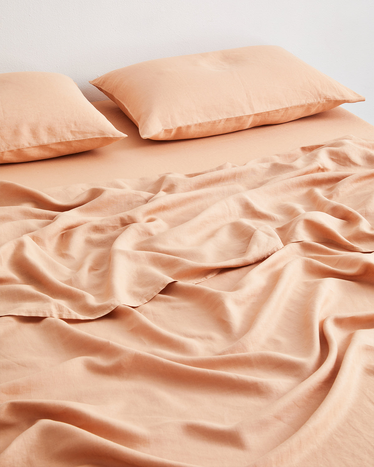Terracotta 100% Flax Linen King Pillowcases (Set of Two) - Image 2