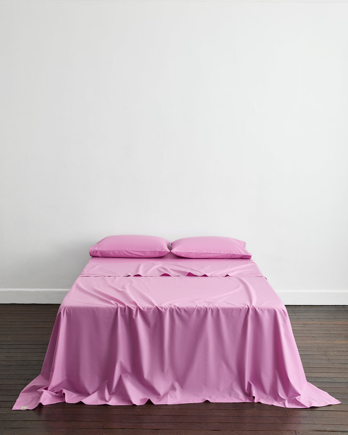 Bubblegum Organic Cotton Percale Flat Sheet