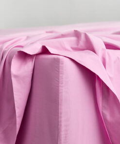 Bubblegum Organic Cotton Percale Fitted Sheet