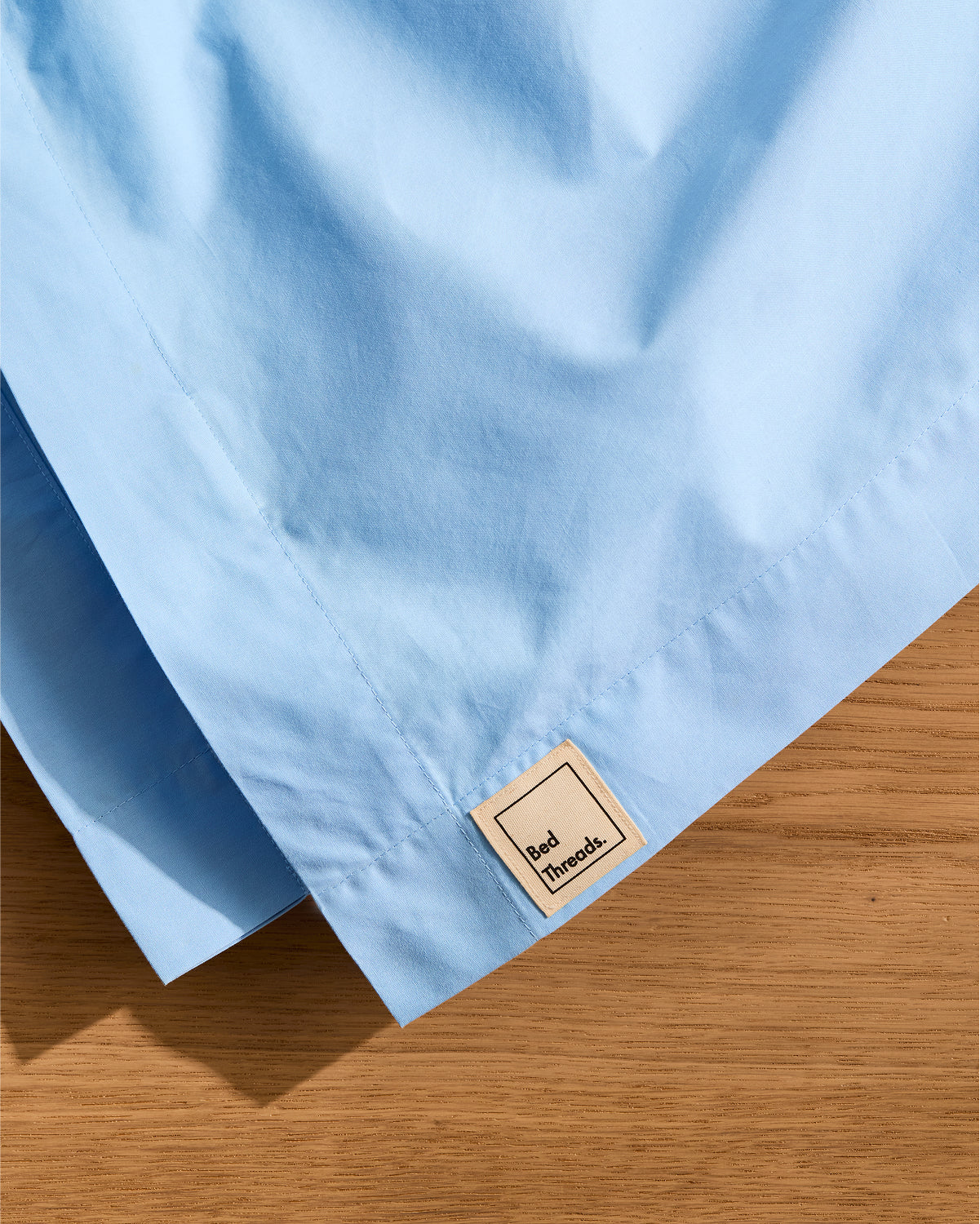 Sky Organic Cotton Percale Flat Sheet - Image 2