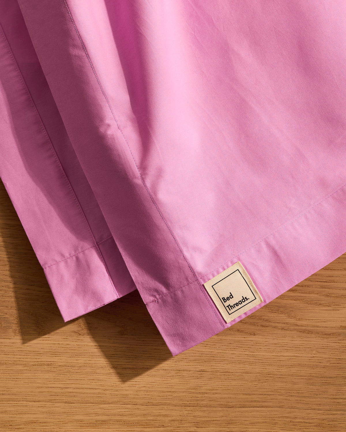 Bubblegum Organic Cotton Percale Flat Sheet - Image 2