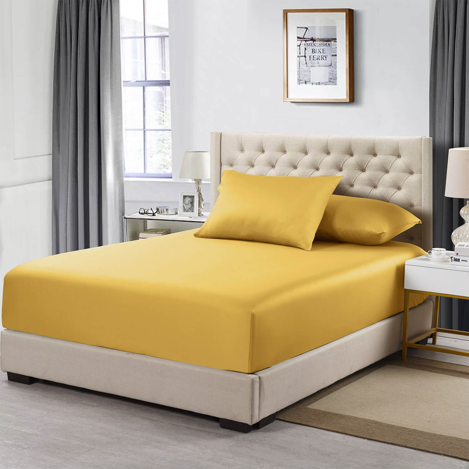 Cotton Fitted Sheet Only (11-16 inches) - Solid 600 Thread Count - Image 17