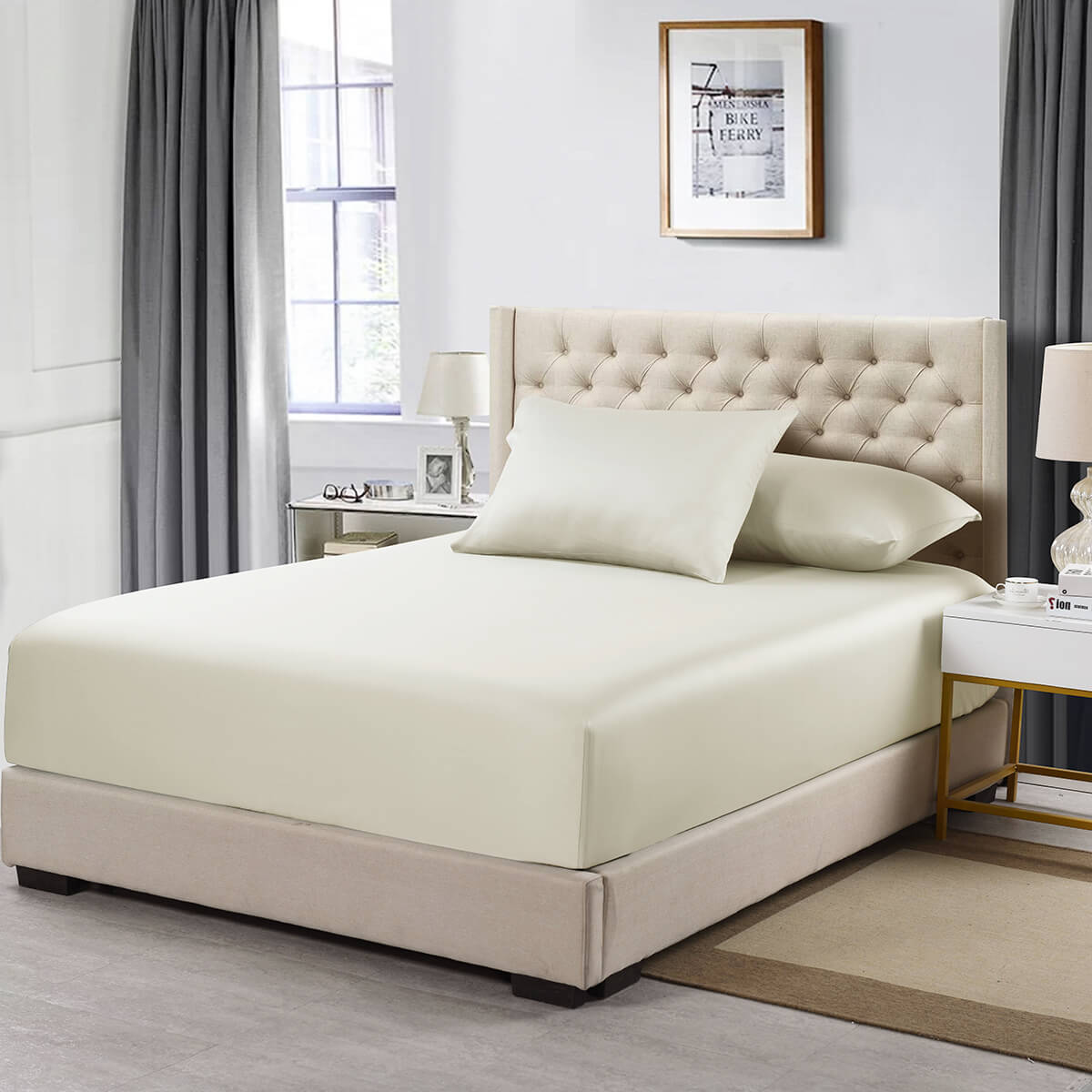 High Profile Fitted Sheet Only (22 Inches) - Luxurious Cotton 608 Thread Count - Image 19