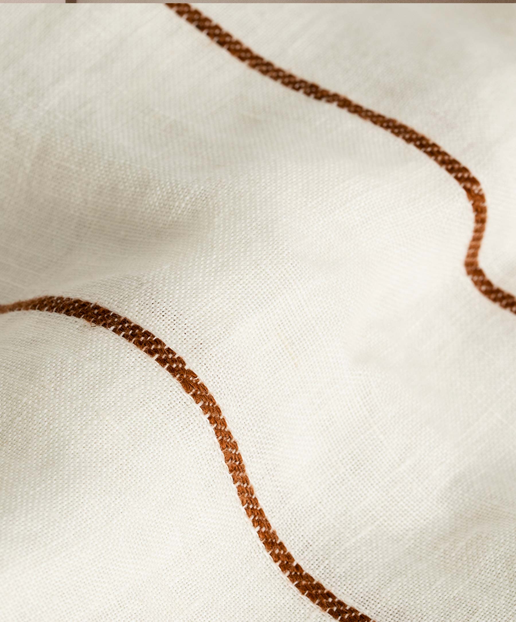 Linen Flat Sheet with Border - Cedar Stripe - Image 4