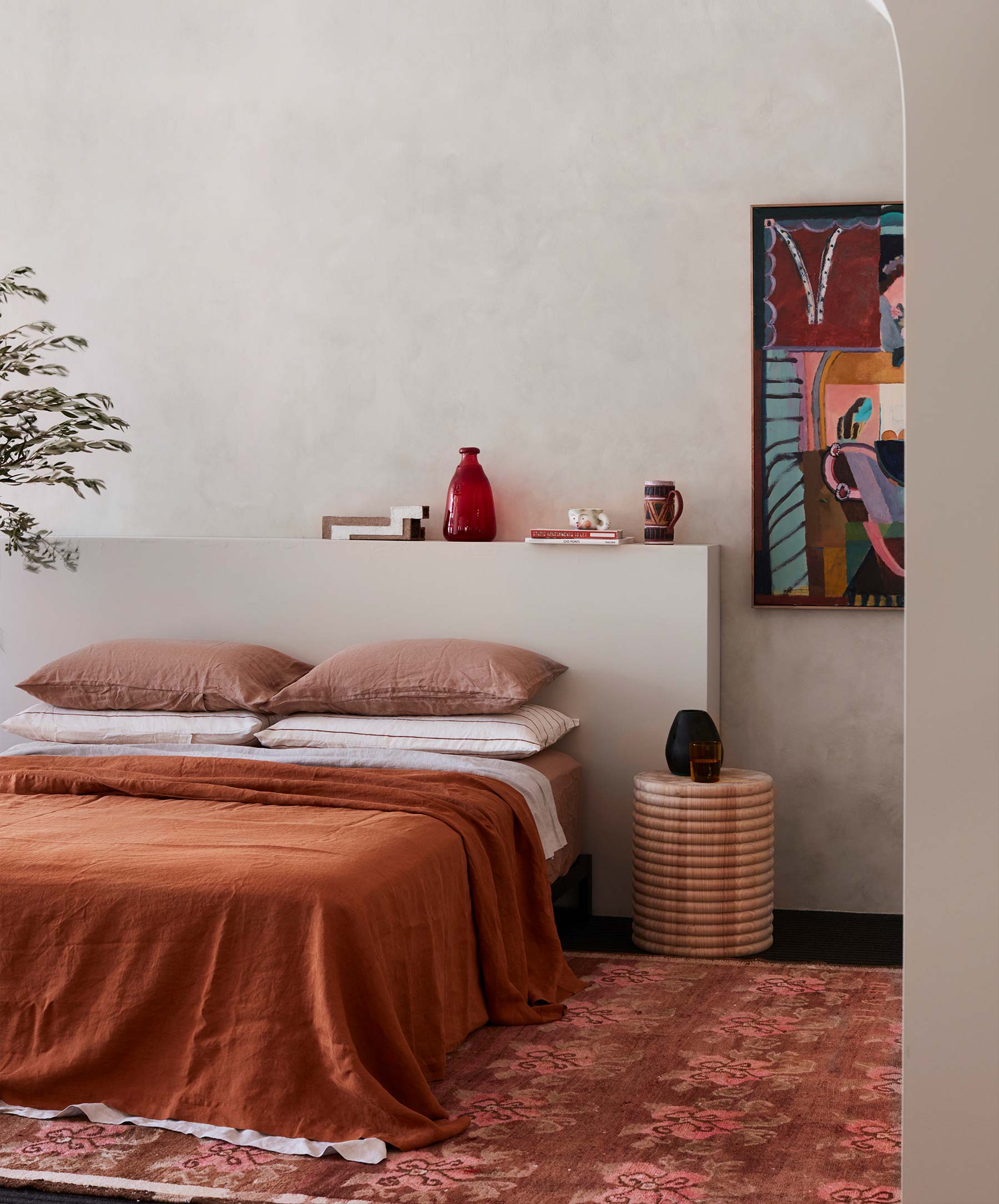 Linen Flat Sheet with Border - Smoke Gray - Image 3