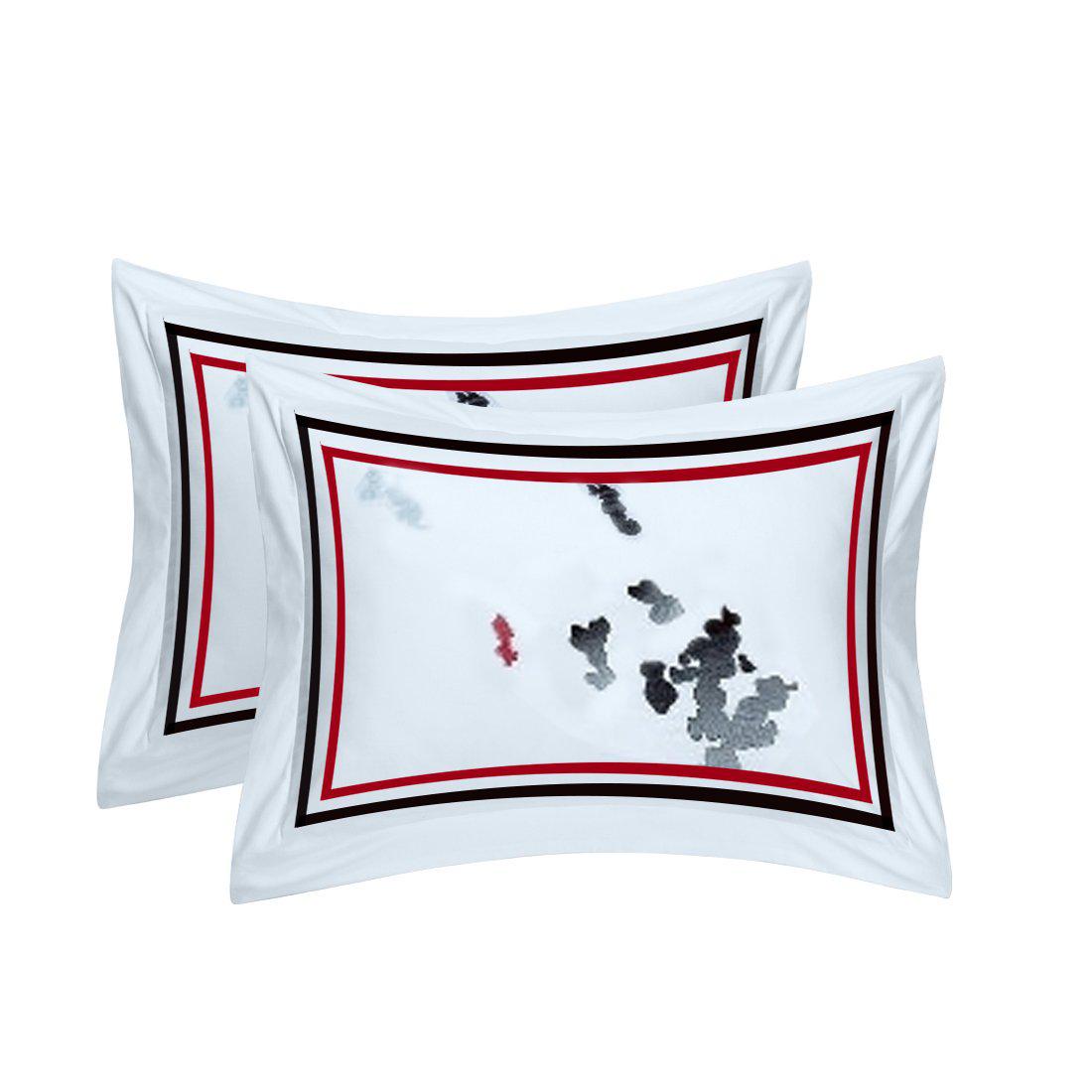 Florence Embroidered 100% Cotton 3-Piece Duvet Cover Set - Image 2