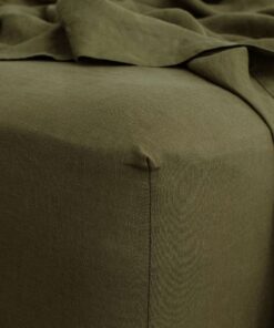 Linen Fitted Sheet - Forest