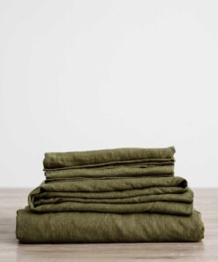 Linen Sheet Set with Pillowcases - Forest