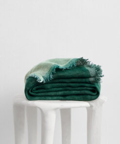 Forest & Sage 100% French Flax Linen Muslin Throw
