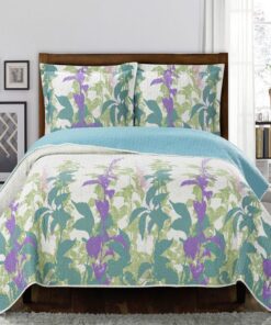 Freya Wrinkle-Free Quilt Set Reversible. Full/Queen