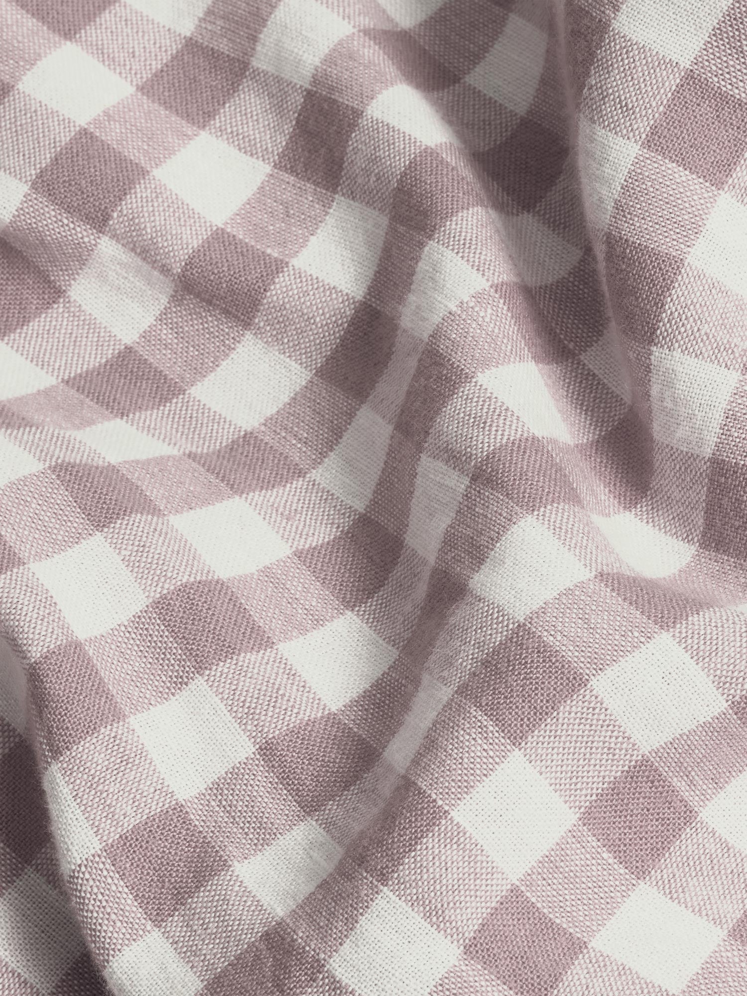 Elderberry Gingham Linen Blend Flat Sheet - Image 3