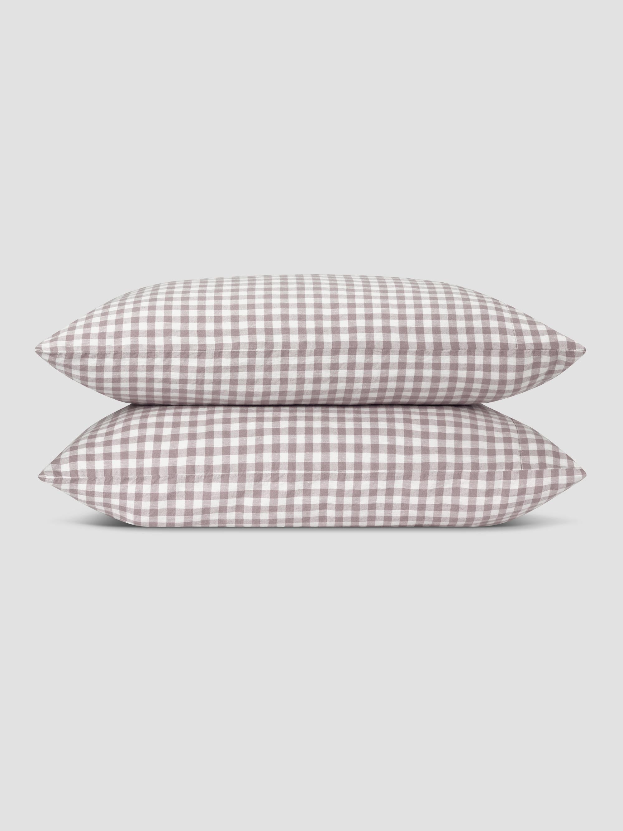 Elderberry Gingham Linen Blend Pillowcase (Pair) - Image 2