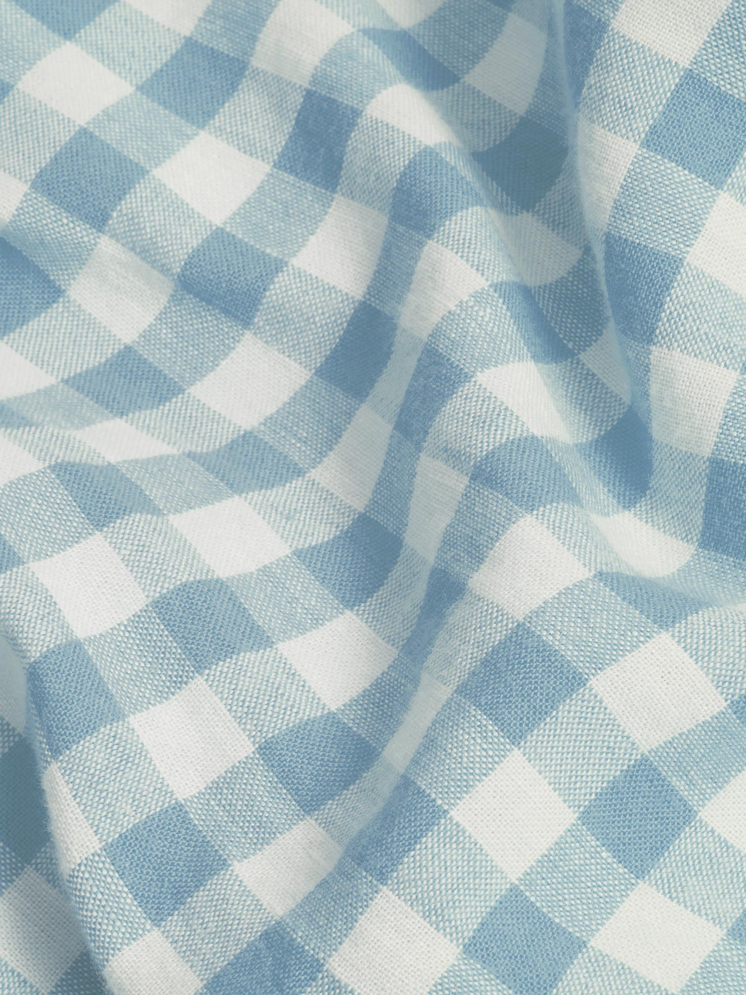 Warm Blue Gingham 100% Linen Pillowcases (Pair) - Image 3