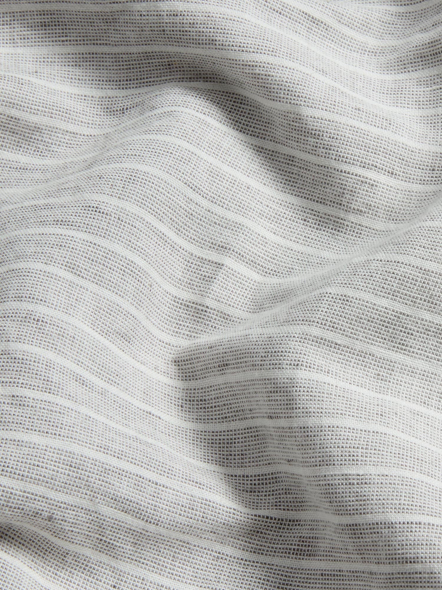 Gray Mini Stripe Linen Blend Fitted Sheet - Image 3