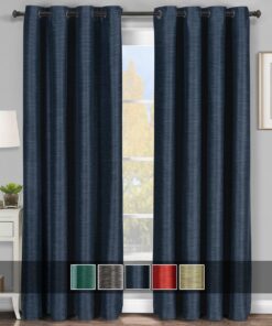 Galleria Room-Darkening Thermal Curtain Panels Tonal Stripe (Single)