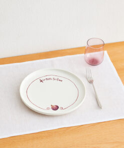 Gemma Bamforth x Bed Threads 'Fico Nero Siciliano' Ceramic Dinner Plate