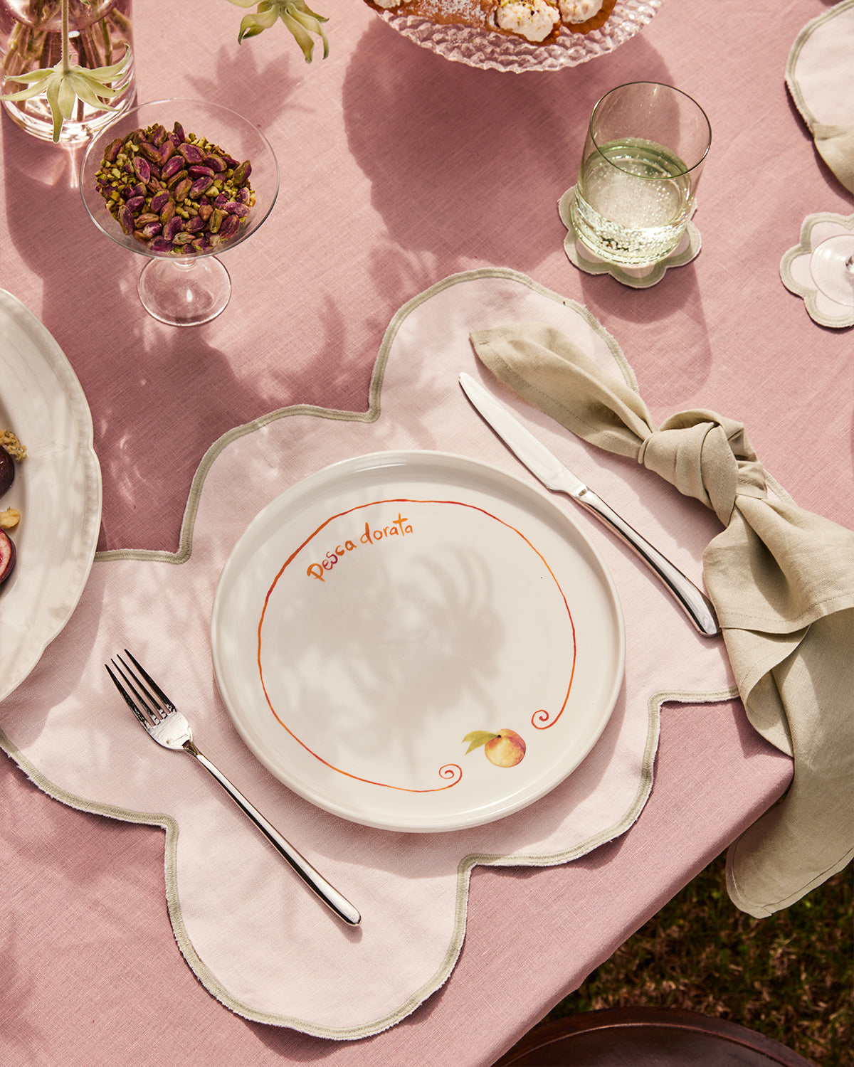 Gemma Bamforth x Bed Threads 'Pesca Dorata' Ceramic Dinner Plate - Image 3