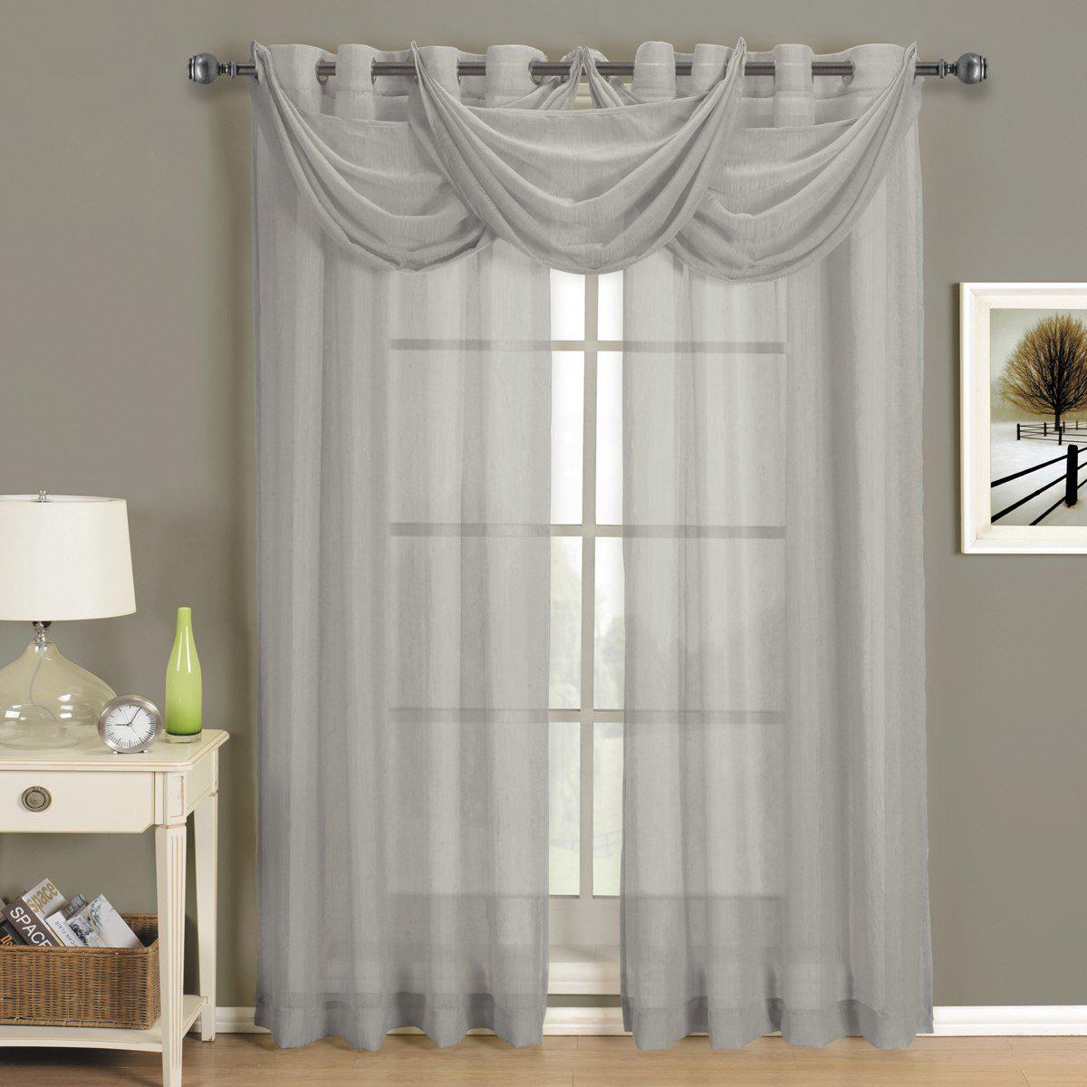 Abri Grommet Crushed Sheer Curtain Panel (Single) - Image 7