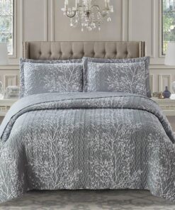 Odette Grey Quilt - Bedspread Set