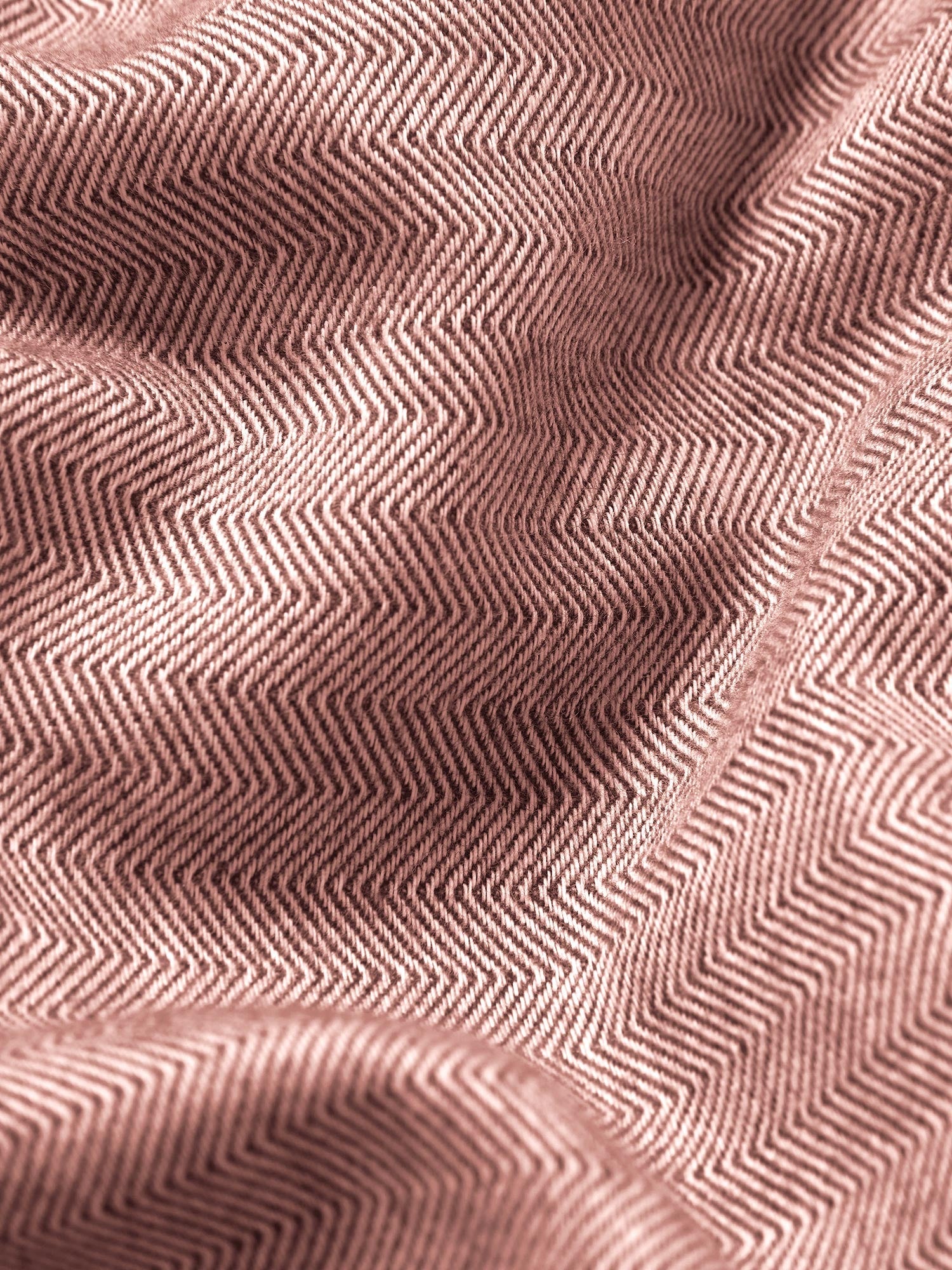 Auburn Red Herringbone Flannel Cotton Duvet Cover - Image 3