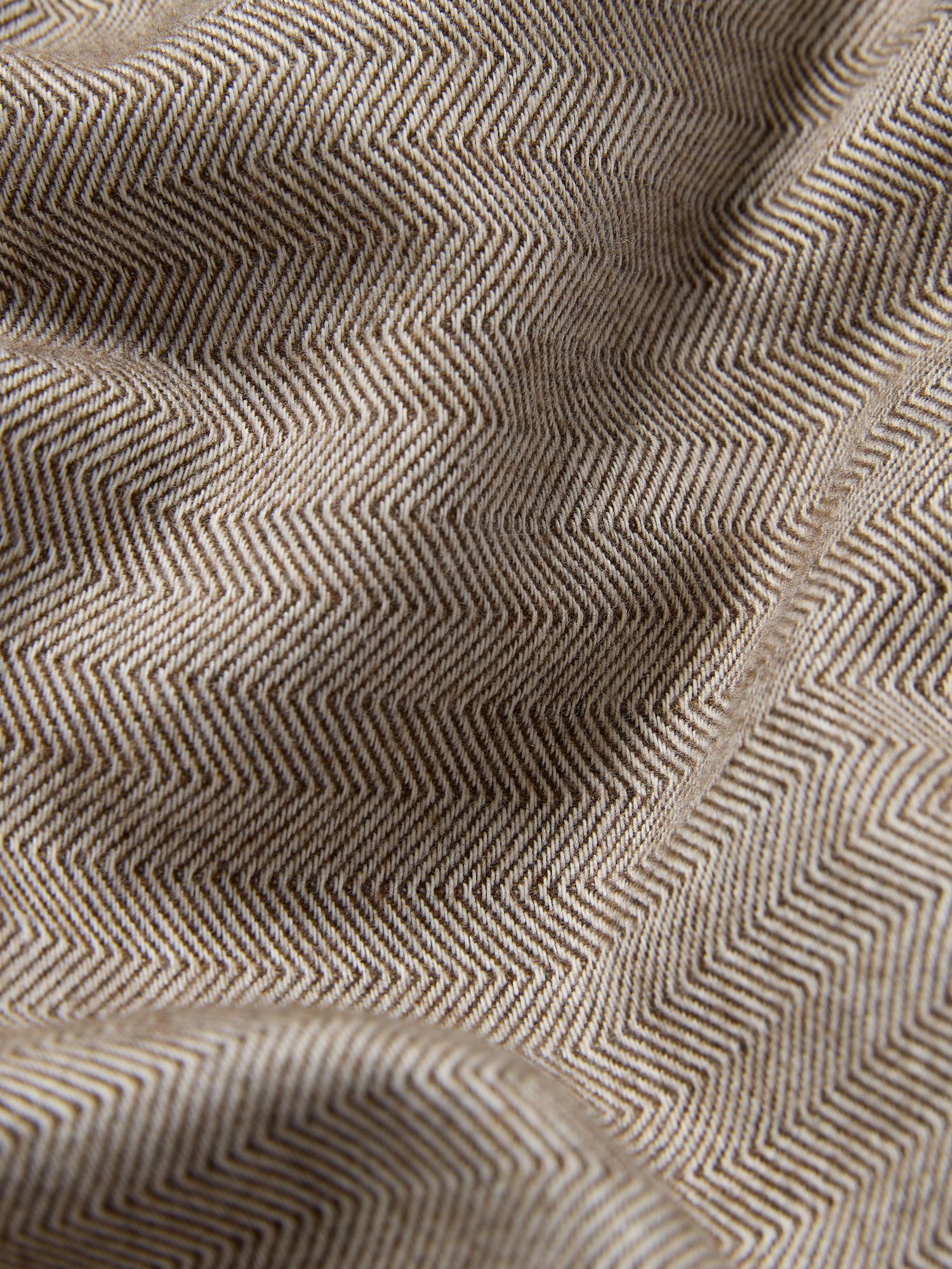 Mocha Herringbone Flannel Cotton Duvet Cover - Image 3